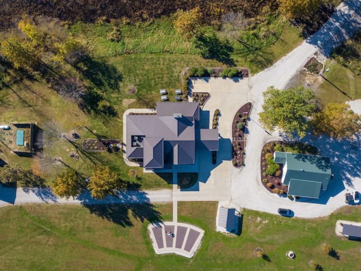 Overhead image of large residential property