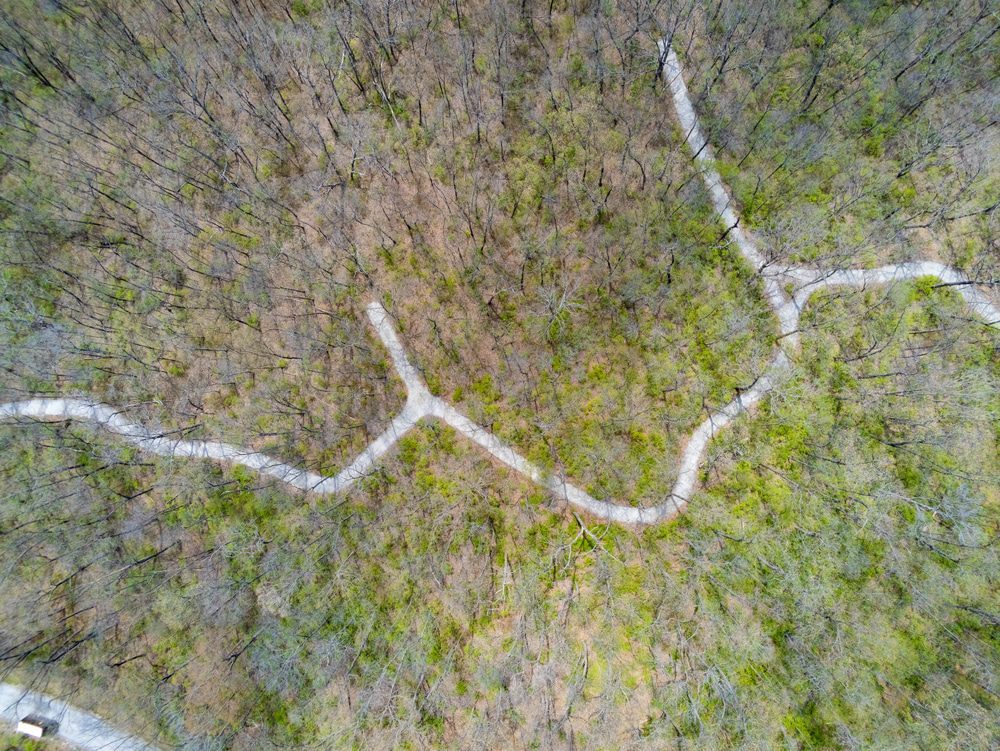 Aerial of the trails