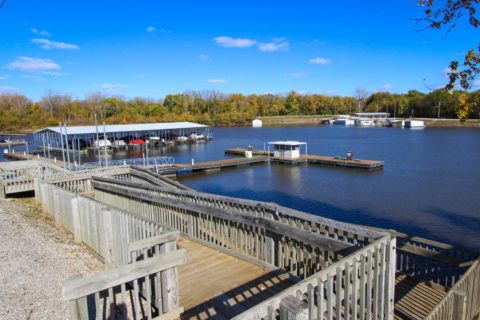 View of the Art Keller Marina from the top of the ramp