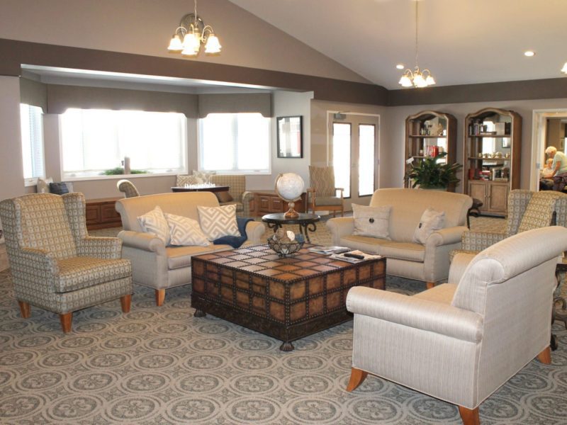 Lounge in an assisted living facility