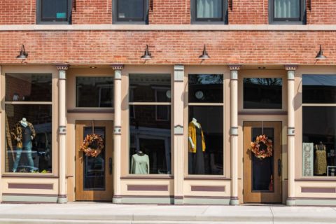 Renovated Simply Shiloh Boutique storefront and new lighting