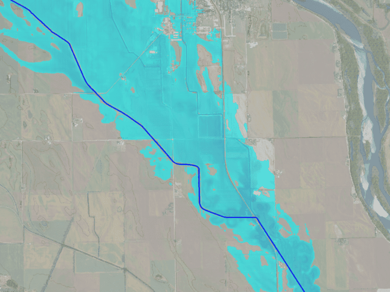 Drainage map of a site