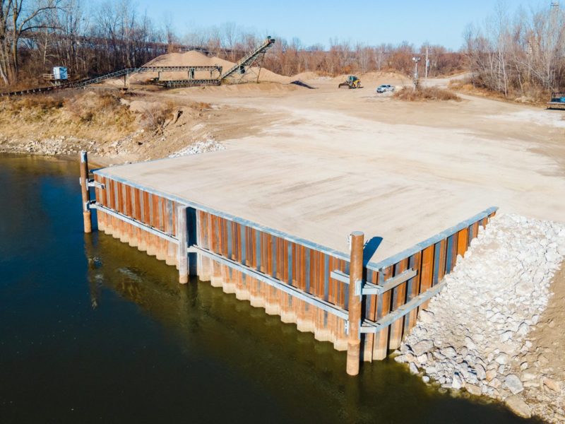 Dock at a port facility