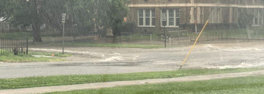 Flooding at Quincy Junior High School