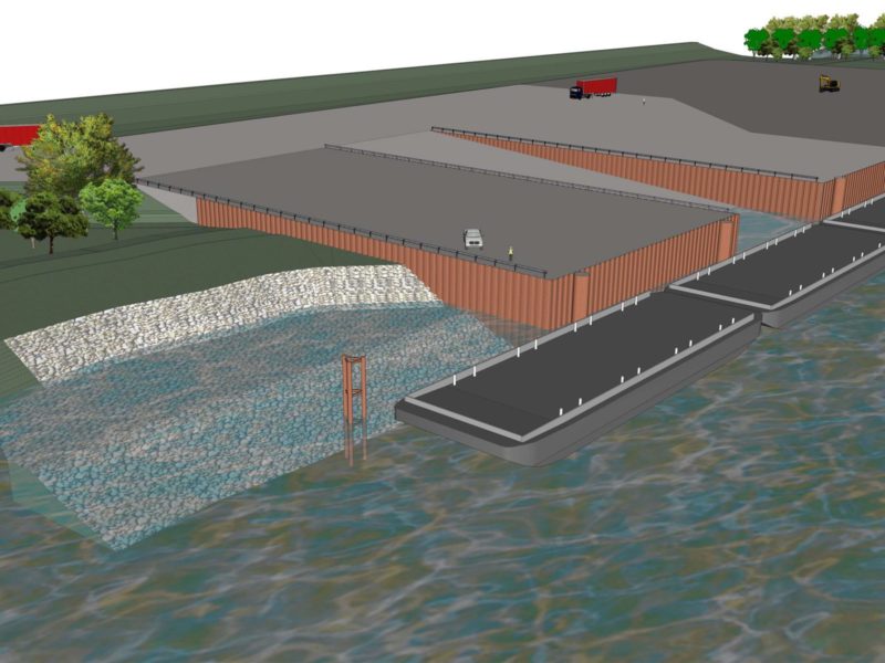 Rendering of a new port facility