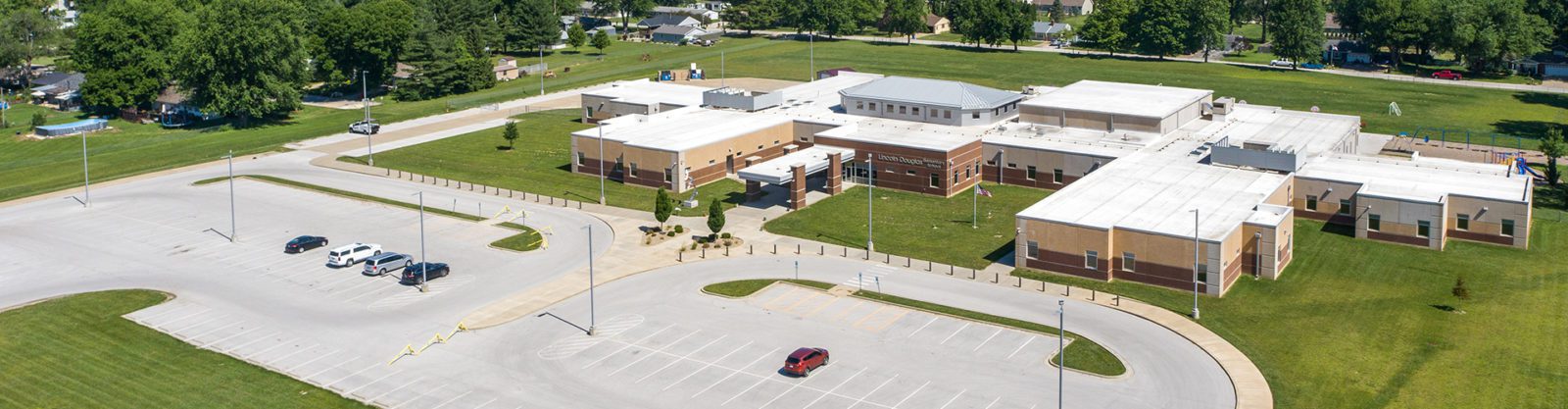 Aerial of a school building